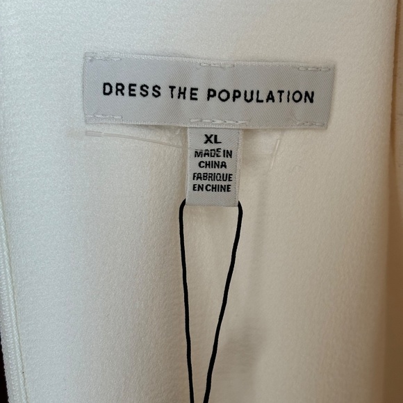 NWT Dress the Population White Floor Length Dress - Picture 5 of 5
